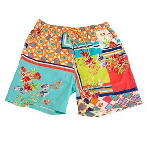 Johnny Was Multicolor Floral Swim Trunks
